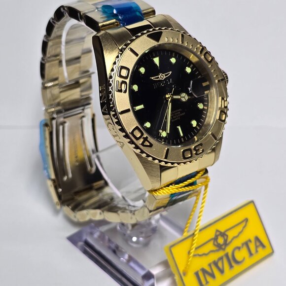 Invicta Pro Diver Men's Watch - 43mm, Gold, Black (29946) - Picture 4 of 15